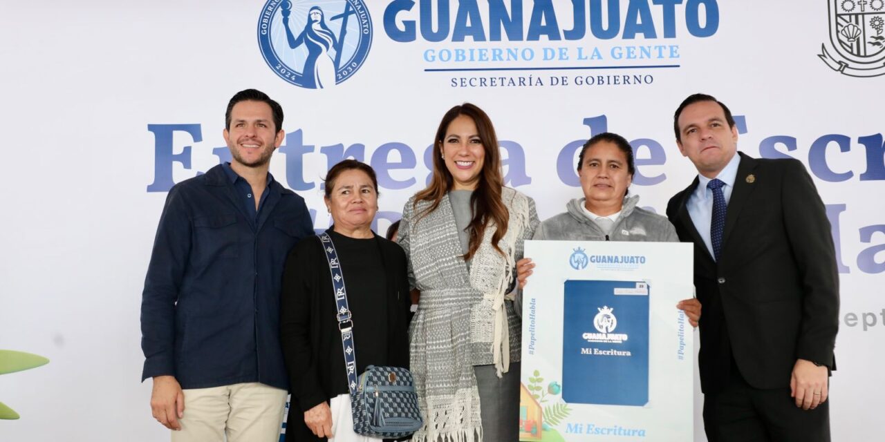 Certeza jurídica para 597 habitantes de Apaseo el Grande