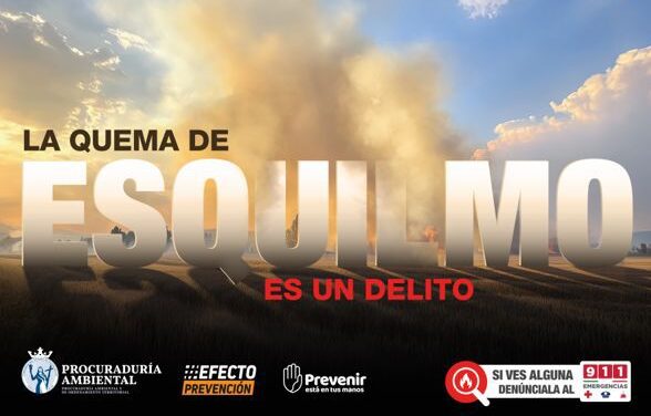 PAOT pide evitar quema de esquilmo