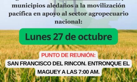 Preparan manifestación agrícola para este lunes