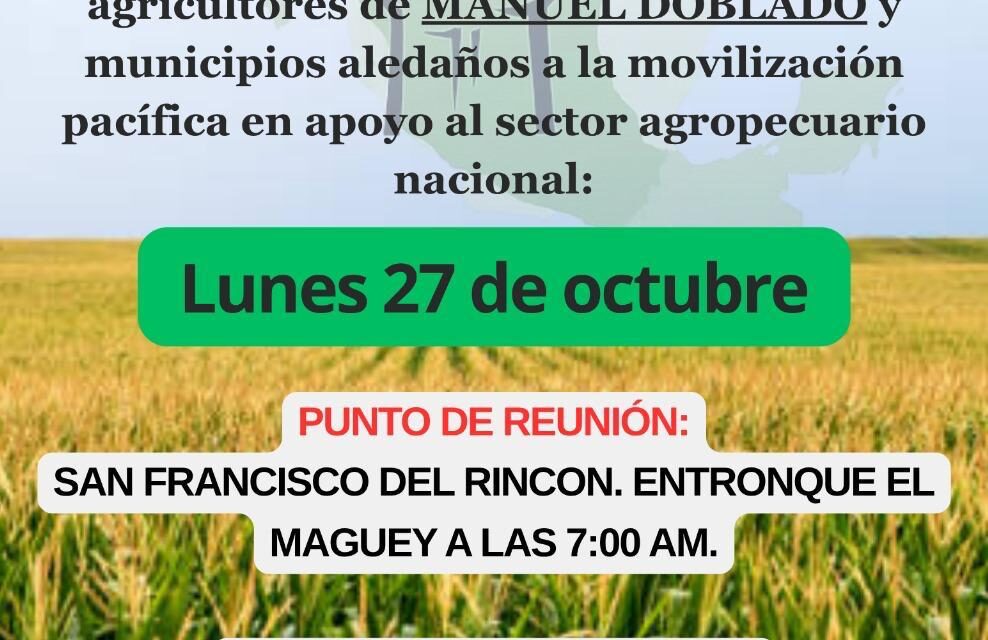 Preparan manifestación agrícola para este lunes