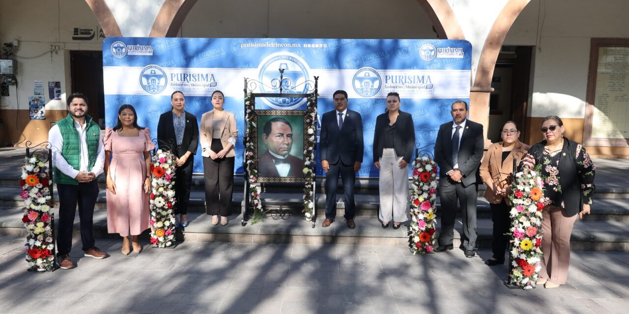 Conmemoran en Purísima Natalicio de Benito Juárez